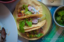 Seared Pork tenderloin with coc_oa-Chili Mexican spice rub taco 