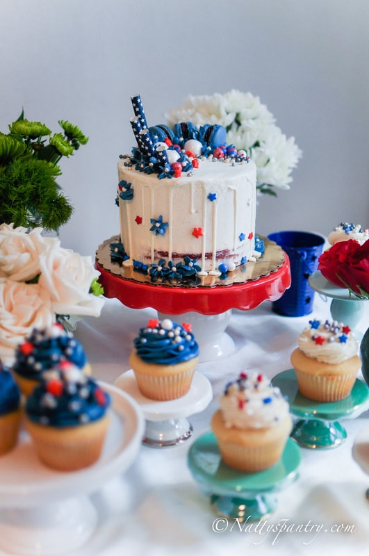  4th of July Red & Blue Velvet Cake Recipe: Nattyspantry.com