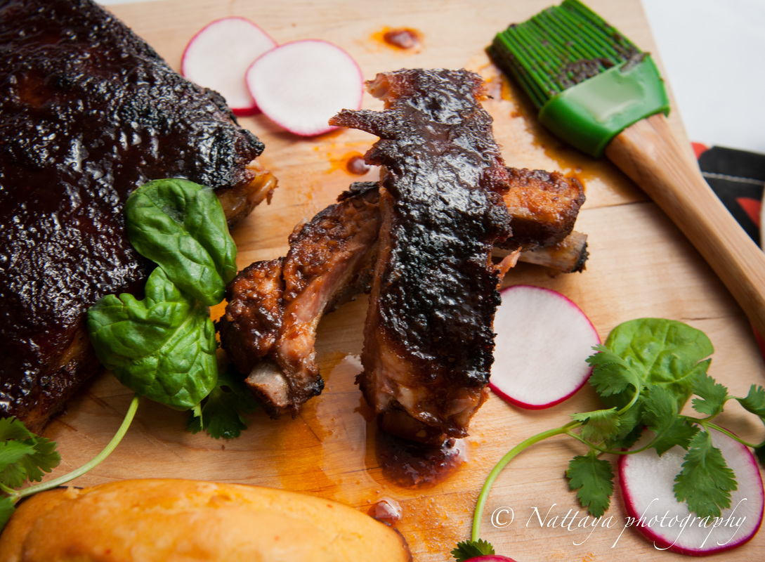  Roasted Barbecue Ribs with smoky spicy Coffee Dry Rub (Oven)