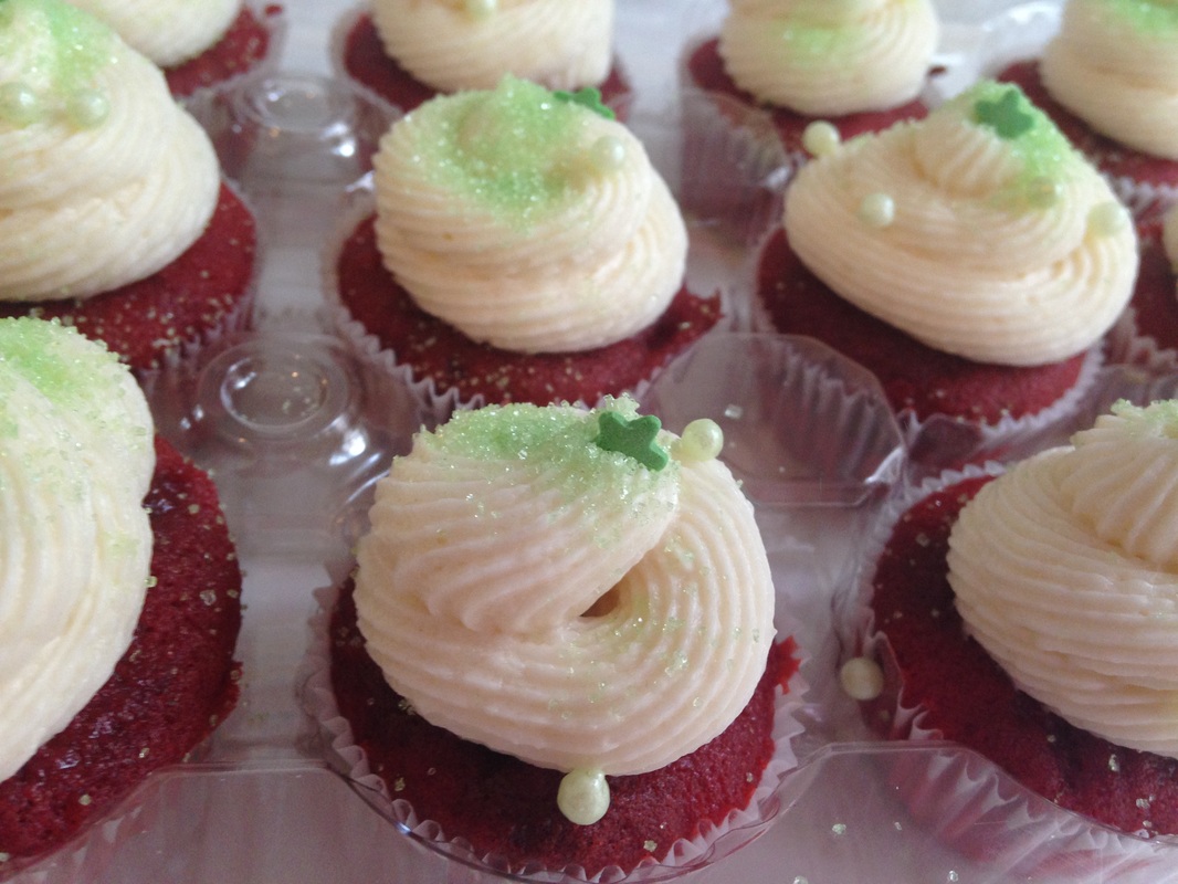 RRed Velvet cupcake: St. Patrick's day decoration Idea